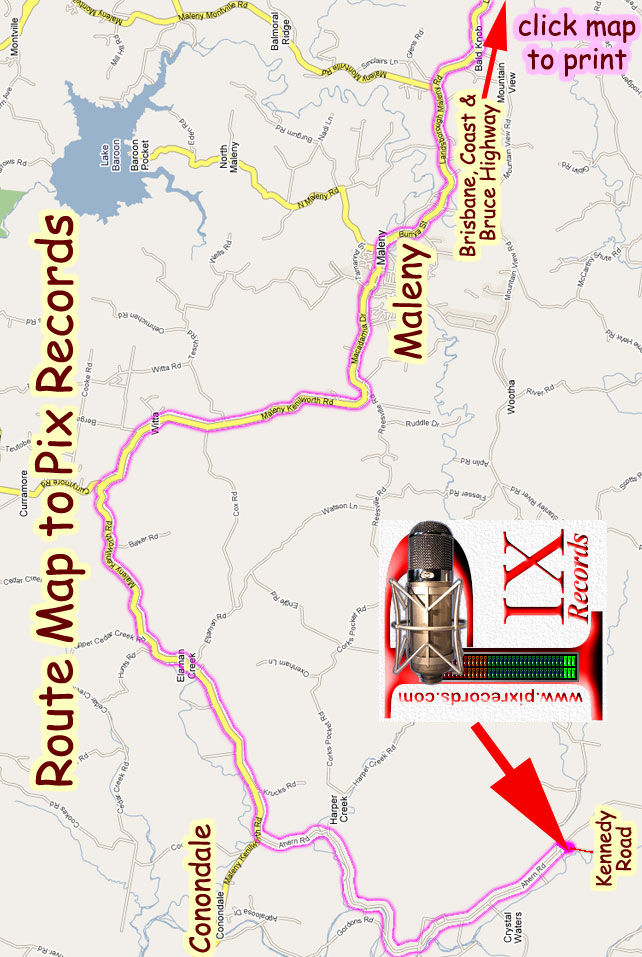 route map to Pix Records